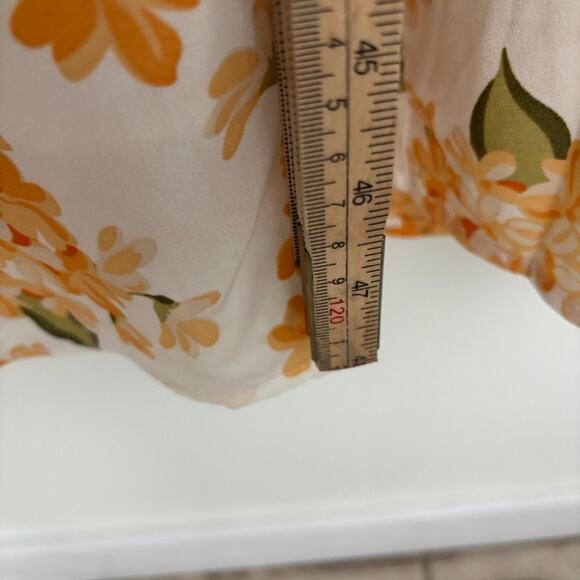 Rihoas Moony Printed Suspender Dress Yellow Floral Midi M - Picture 9 of 9